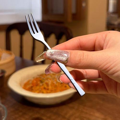 Crab Stainless Steel Forks, Escargot Fork 3 Prong Tasting Appetizer Forks - Image 2