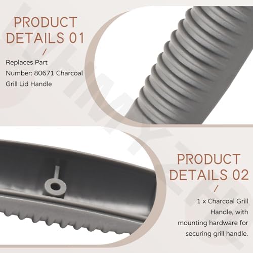 80671 Charcoal Grill Lid Handle - Image 7