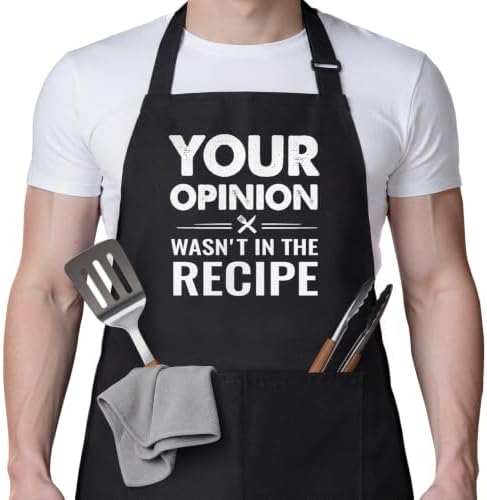 SteadStyle Funny Black Cooking Aprons by SteadStyle