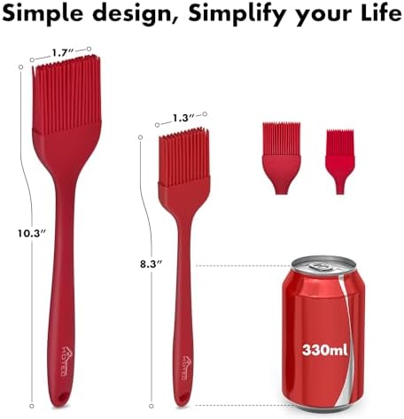 HOTEC 600°F Heat Resistant, Silicone Basting &Pastry Brushes - Image 2