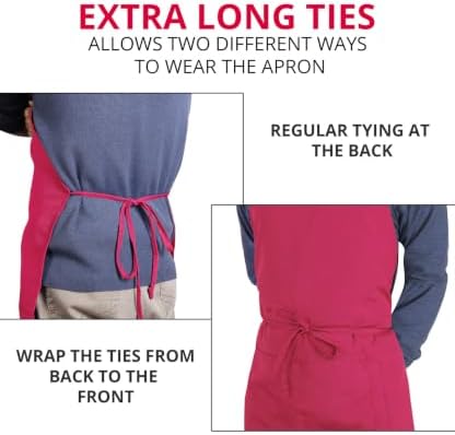 Utopia Kitchen Bib Aprons 2 Pack Adjustable - Image 6