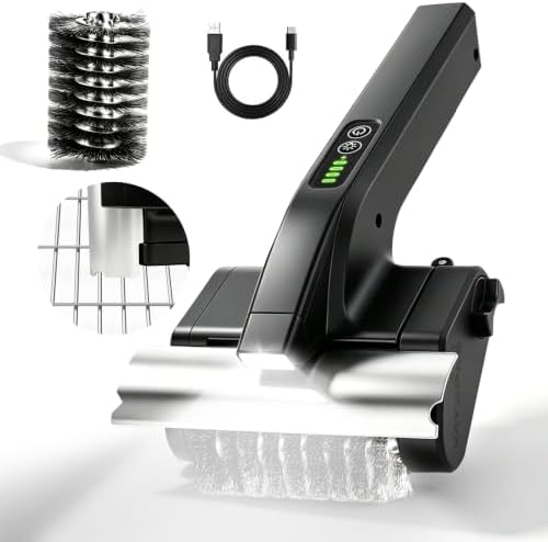 Electric Grill Brush Cleaner, High Torque BBQ Bristle-Free Cleaner – by COOKANYWHERE