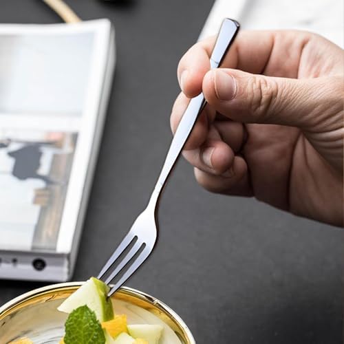 Crab Stainless Steel Forks, Escargot Fork 3 Prong Tasting Appetizer Forks - Image 3