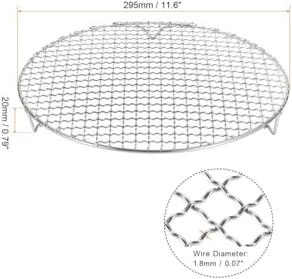 HARFINGTON 2pcs Round Cooking Rack 11.6-inch 201 Stainless Steel Cross Wire - Image 2