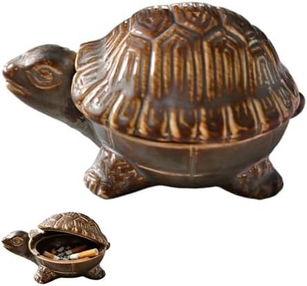 Turtle-Shaped Ceramic Ashtray by Unknown