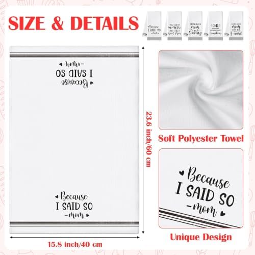 R HORSE 5 Pack Funny Saying Kitchen Dish Towels - Image 3