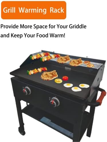Adjustable Wind Screen and Griddle Warming Rack Set Fit - Image 4