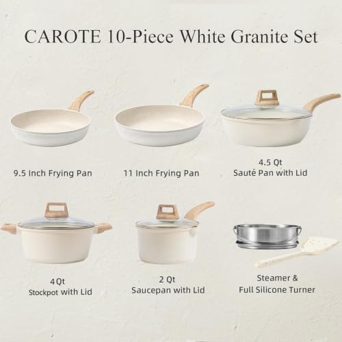 CAROTE Nonstick Pots and Pans Set, Cookware Sets - Image 2
