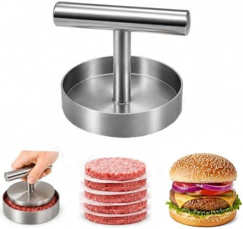 Manual Burger Patty Press, Stainless Steel Burger Patty Maker, Hamburger Press by Unknown