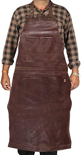 LL LEATHER LOVERS Adjustable Leather Aprons by LLLEATHERLOVERS