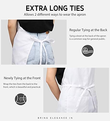 Syntus 12 Pack Apron with 2 Pockets Aprons - Image 6