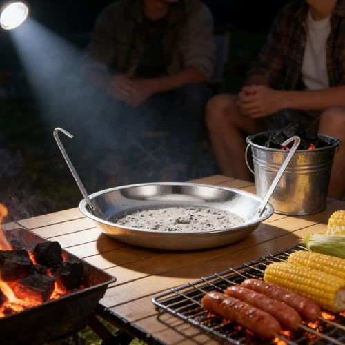 Metal Ash Pan for Charcoal Grill Cleanup Outdoor Barbecue - Image 5