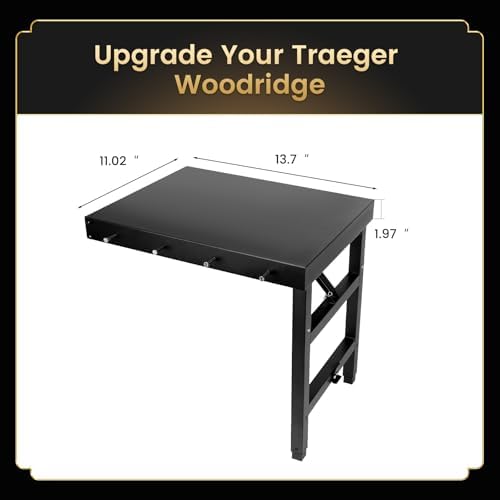 QuliMetal Foldable Side Shelf for Traeger Woodridge, Woodridge Pro/Elite - Image 2