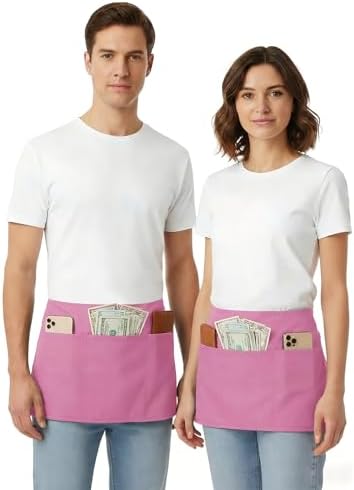 BOHARERS Pink Waitress Apron for Women - Image 4