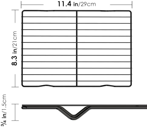 Adorila 2 Pack Cooling Rack for Baking, 8.3" x 11.4" Stainless Steel Grill Rack - Image 3