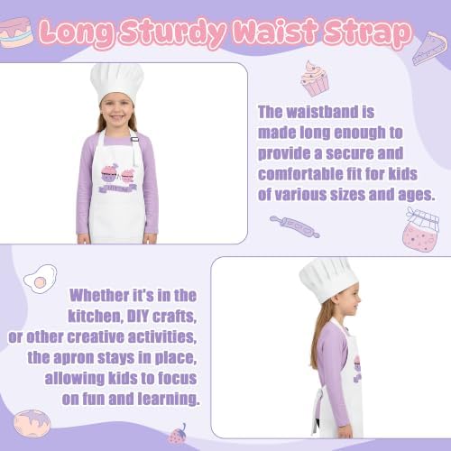 Kids Apron and Chef Hat Set, Funny Adjustable Kitchen Apron - Image 5