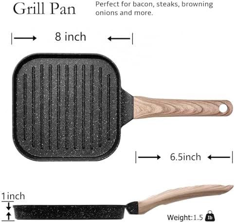 ESLITE LIFE 7 Inch Nonstick Small Grill Pan - Image 2