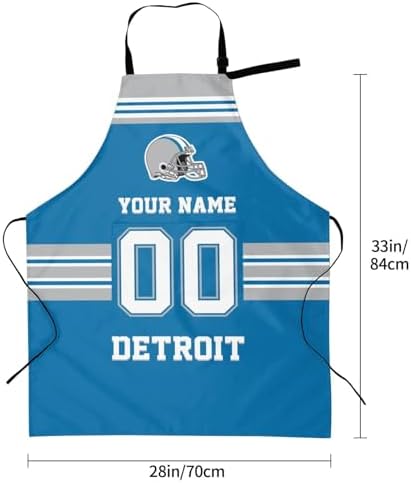 Personalized Football Style Aprons Add Name and Number Kitchen Aprons Work - Image 4