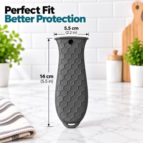 4 Pcs Cast Iron Handle Cover, Silicone Hot Handle Holder - Image 2