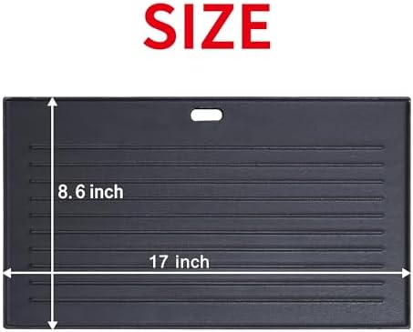 17" Reversible Cast Iron Griddle & Grill Pan - Image 2