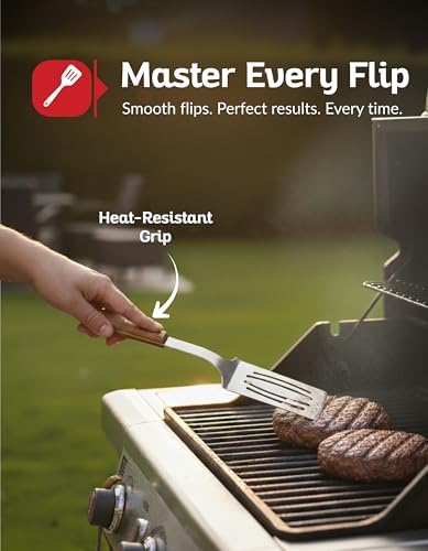 Professional Acacia Wood BBQ Tool Set - Image 5
