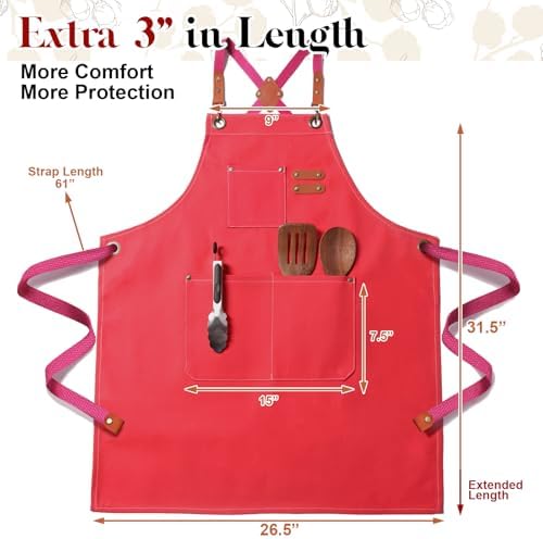 Chef Cotton Canvas Apron for Men Women - Image 3