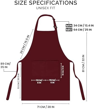Utopia Kitchen Bib Aprons 2 Pack Adjustable - Image 2
