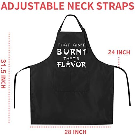 Rosoz Funny BBQ Black Chef Aprons - Image 4