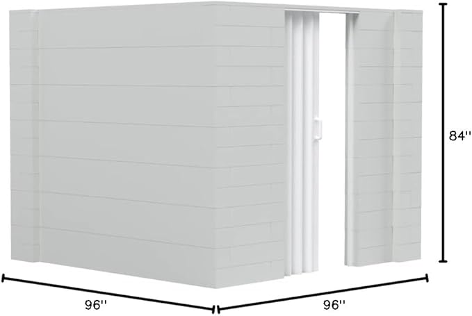 EverBlock 8’ x 8’ x 7’ L-Shaped Wall Kit with Accordion Door | 3’ x 7’ Doorway | Modular Building Blocks | Wall Display | Room Divider & Partition | Reusable | Indoor & Outdoor Use | Blue