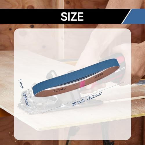 1x30 Inch Sanding Belts 21 Pcs 7 Grits Sizes Heavy Duty Belt Sander Zirconia - Image 2