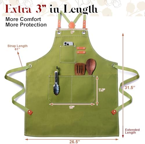 Chef Cotton Canvas Apron for Men Women - Image 2