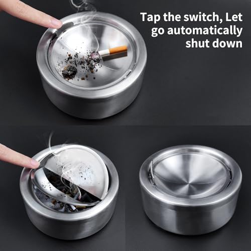 Windproof Ashtray with Lid - Image 2