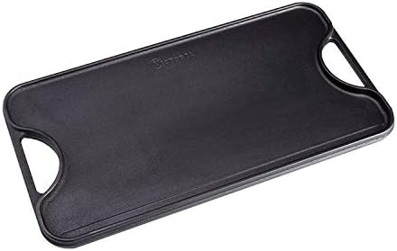 Victoria Rectangular Cast Iron Griddle. Double Burner Griddle, Reversible - Image 4