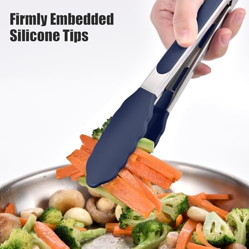 Doosu Kitchen Tongs with Silicone Tips - Image 6