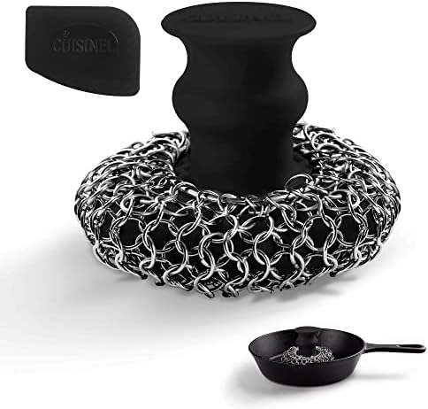 Cuisinel Cast Iron Chainmail Scrubber + Pan Scraper by Cuisinel