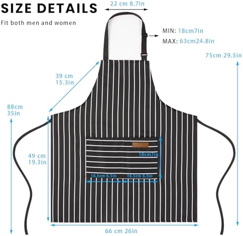 BeLuyi 2 Pack Adjustable Bib Apron - Image 3