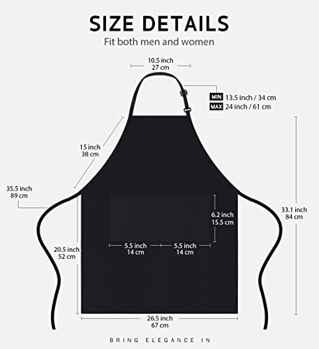 Syntus Apron for Men Women, Adjustable Cooking Kitchen Apron - Image 2