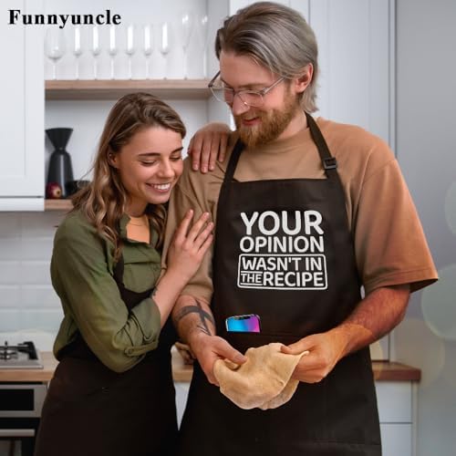 FUNNYUNCLE Funny BBQ Grilling Kitchen Cooking Chef Aprons - Image 4