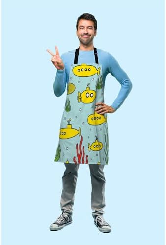 Submarines Ocean Seaweed Kitchen Apron Cartoon Submarines Boat Ocean Seaweed - Image 3