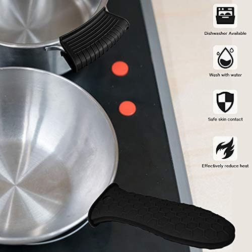 4 Pack Silicone Hot Handle Holder Cover, Silicone Pot Holders Heat Resistant - Image 4