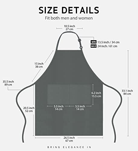 Syntus Apron for Men Women, Adjustable Cooking Kitchen Apron - Image 2