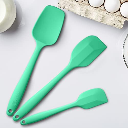 3-Piece Silicone Spatula Set, 600°F Heat Resistant, Macaron Green - Image 4