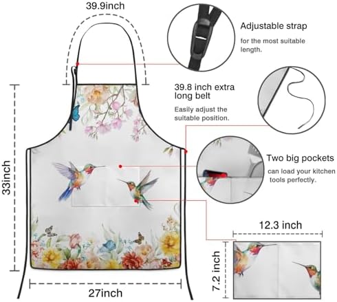 Hummingbird Kitchen Cooking Apron - Image 6