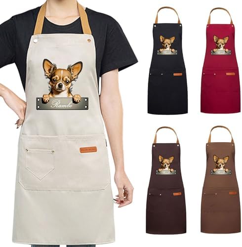 DIY Custom Pet Name Art Dog Kitchen Apron - Image 2