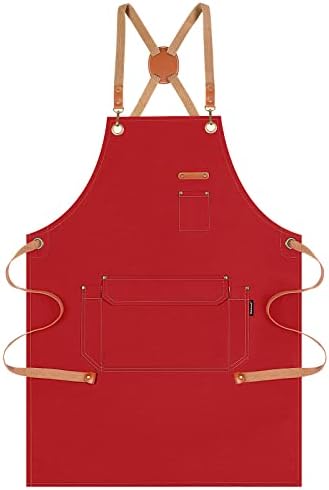 Genixart Chef Apron Men Women, Kitchen Aprons Cooking, BBQ by Genixart