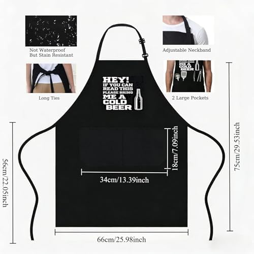 Funny Cooking Aprons for Cooking, Husband Wife Couple Gifts, Grilling Kitchen - Image 4