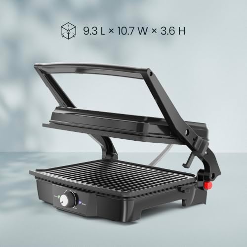 Chefman Panini Press, Indoor Grill and Gourmet Sandwich Maker, Nonstick Plates - Image 6