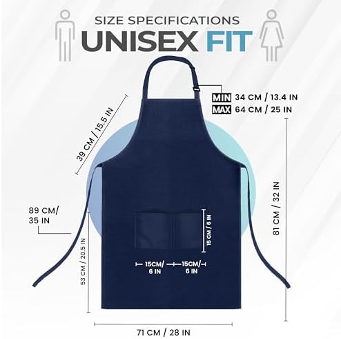 Utopia Kitchen Bib Aprons 4 Pack Adjustable - Image 2