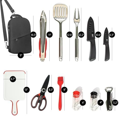 12 Pcs Camping Cooking Utensil Set, Camp Kitchen Set - Image 4