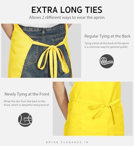 Syntus Apron for Men Women, Adjustable Cooking Kitchen Apron - Image 5
